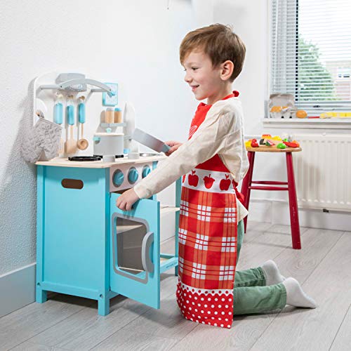 New Classic Toys Toys-11057 Kitchenette-Bon Appetit-Blue, Multicolore Color (11057)