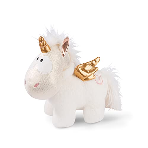 NICI 46374 Angelia el Suave 32 cm – Juguetes, niños y bebés – Peluches esponjosos para abrazar y Jugar – Unicornios tiernos – Theodor & Friends, Blanco/Oro, Color Dorado