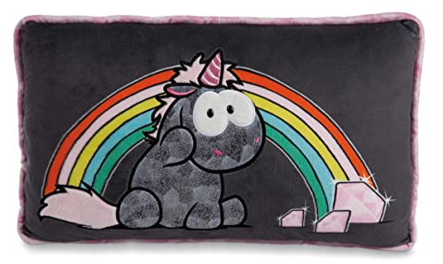 NICI- Cojín Rectangular Unicornio Diamond Dust 43x25cm, Color Gris (47655)