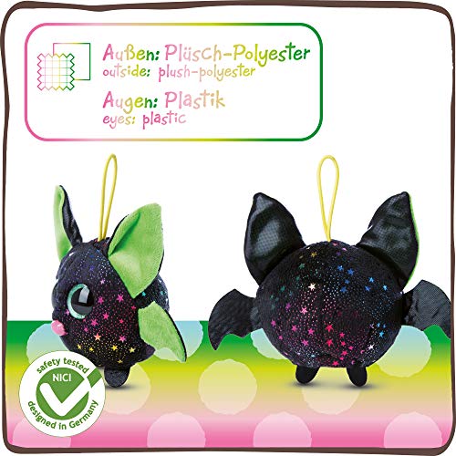 NICI- Colgante c/Banda elástica NICIdoos Ballbies, Murciélago 9cm, Color Negro (46870)