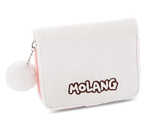 NICI- Monedero Molang PIU 12x9,5cm, Color Blanco (47758)