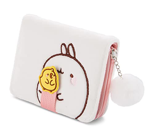 NICI- Monedero Molang PIU 12x9,5cm, Color Blanco (47758)