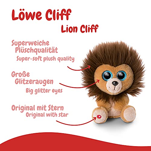 NICI Original – Glubschis Cliff león 15 cm – Lindos Juguetes tiernos – Muñeco Esponjoso con Grandes Ojos Brillantes – Peluches de zoológico para abrazar y Jugar, Color marrón, (46946)