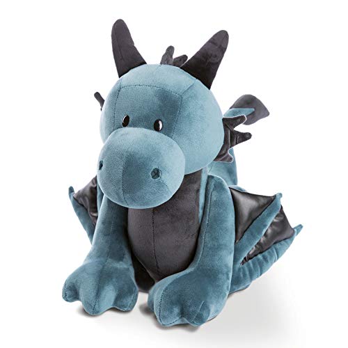 NICI- Peluche de pie dragón Ivar 20cm, Color Azul, 20 cm (46713)