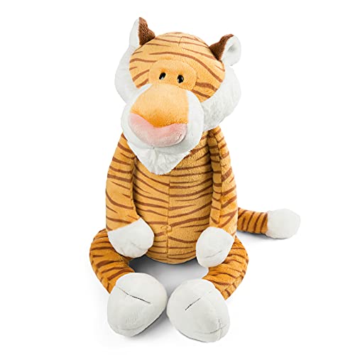 NICI Tierno Tiger-Lilly 50 cm – Juguetes de Peluche sostenibles, niñas y bebés – Muñeco ecológico para Jugar y abrazar de la colección Wild Friends GO Green, Color marrón/Blanco, (47205)