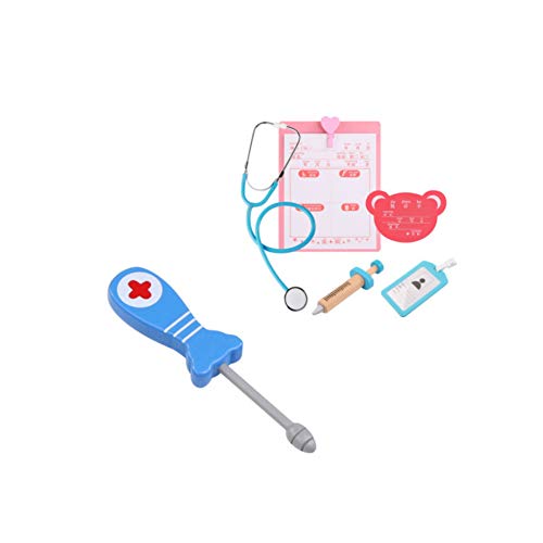 Niños Médicos Doctistas Dentist Set Doctor Kit Dentista De Madera Dentista Play Play Kit Kids Pretend Play Emulational Dental Herramienta Set Toy rol Play Toy para Niños Médico Juguete Médico Kit