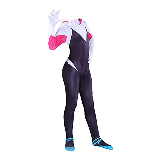 Niños Spider-gwen Body Niñas Cosplay Disfraz Halloween Show Jumpsuit Mujer Disfraz Onesies Moda Mono De Secado Rápido Ropa De Estilo Superhéroe