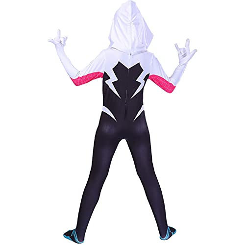 Niños Spider-gwen Body Niñas Cosplay Disfraz Halloween Show Jumpsuit Mujer Disfraz Onesies Moda Mono De Secado Rápido Ropa De Estilo Superhéroe