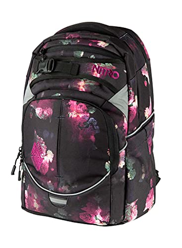 Nitro Superhero Mochila Escolar, Black Rose, Set mit Turnbeutel und Pencil Case XL Unisex, niño