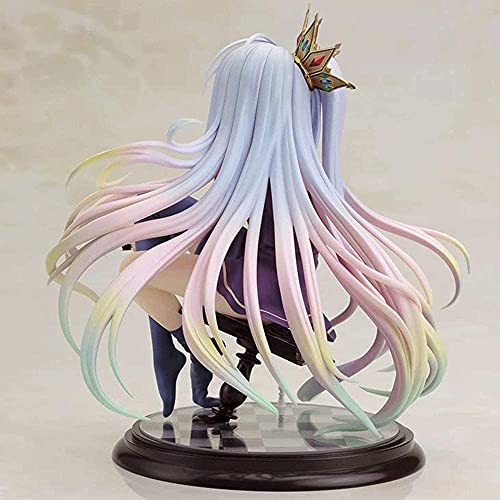 NO Game NO Life Shiro Linda Figura sentada Figura de Anime Estatua de Juguete PVC Anime Juego de Dibujos Animados Personaje Modelo coleccionables decoración de Escritorio Regalos,A