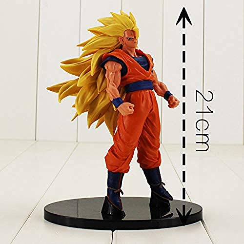 No WEIbeta Dragon Ball Scultures Große Bulma Goku Kindheit Krillin Kuririn Metallfarbe Super Saiyajin 3 Sohn Spielzeugpuppen Goku A en Tasche