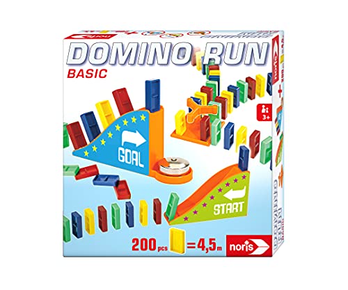 Noris Domino Run Basic 606065646 - Juego de 200 Piedras y rampa para un parcurso Durmiente, a Partir de 3 años