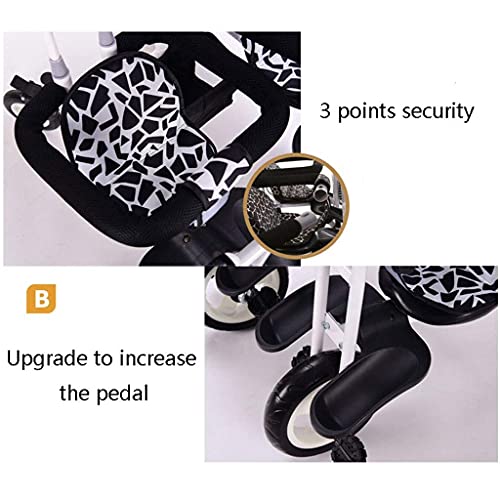 NUBAO Twin Tricycle Stroller Doble Bicicleta Bicicleta Bicicleta Cinco Modos Gratis con 3 Puntos protección de Seguridad de la Seguridad del bebé