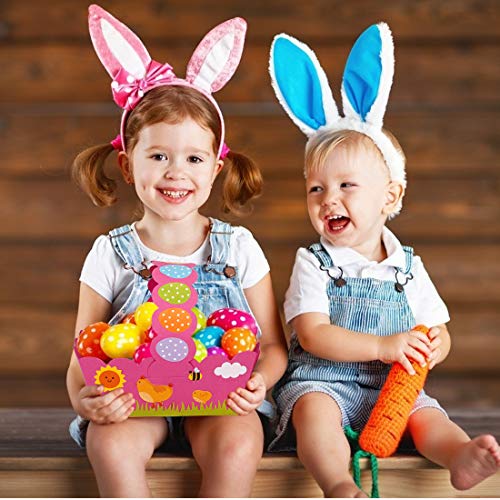 O-Kinee Canasta de Pascua, 8pcs Canasta de Pascua de Papel, Manualidades Infantiles de Pascua, Canastas de Pascua para Llenar, Cesta de Pascua Creativa, Regalo para Decoración de Pascua (8pcs)