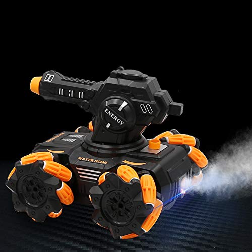 OBEST RC Tanque Coche Vehículo Blindado Teledirigido del Truco 2.4G, Puede Disparar Canicas, 360 ​°Desplazamiento Lateral Deriva, Tanque Panzer para Niños del Juguete Cumpleaños Regalo