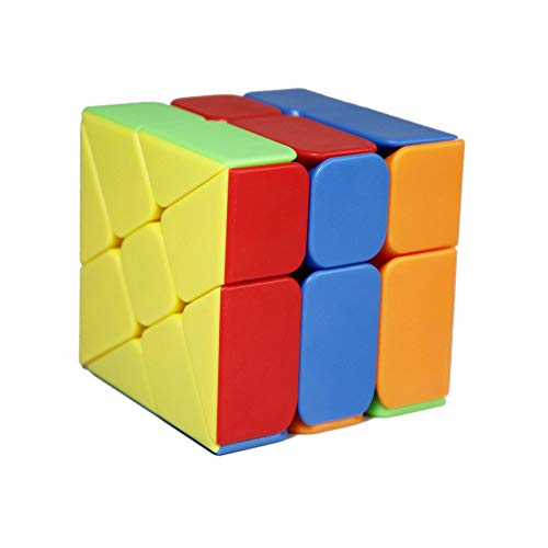 OJIN MoYu MOFANGJIAOSHI Cubing Classroom MFJS Meilong Windmill Cube 2x3 Shape Mod Wheel Fenghuolun Twisty Puzzle Cube Rompecabezas Rompecabezas con un trípode de Cubo (Sin Etiqueta)