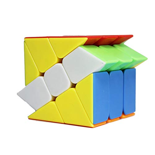 OJIN MoYu MOFANGJIAOSHI Cubing Classroom MFJS Meilong Windmill Cube 2x3 Shape Mod Wheel Fenghuolun Twisty Puzzle Cube Rompecabezas Rompecabezas con un trípode de Cubo (Sin Etiqueta)