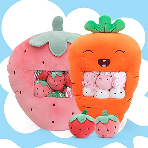 OMKMNOE Almohada de bocadillos, Juguetes de Juguetes mimados Pudín Decorativo extraíble Kitty Cat Muñecas Cative Toy Regalos para niños Adolescentes,Naranja