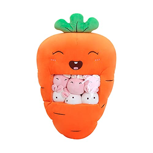 OMKMNOE Almohada de bocadillos, Juguetes de Juguetes mimados Pudín Decorativo extraíble Kitty Cat Muñecas Cative Toy Regalos para niños Adolescentes,Naranja