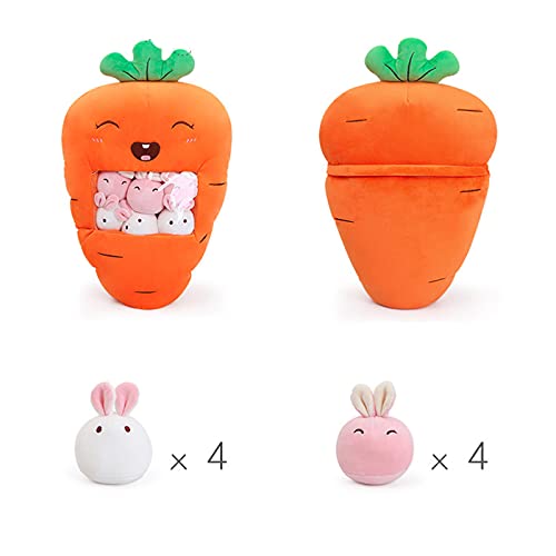 OMKMNOE Almohada de bocadillos, Juguetes de Juguetes mimados Pudín Decorativo extraíble Kitty Cat Muñecas Cative Toy Regalos para niños Adolescentes,Naranja