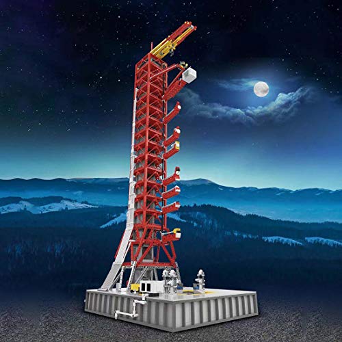 Onenineten Apollo - Lanzador de cohetes modelo de bloques de construcción, 3586 piezas, rampa de lanzamiento, compatible con Lego 21309 NASA Apollo Saturn V