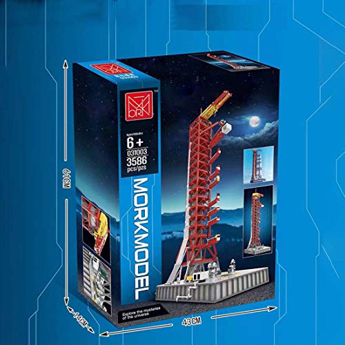 Onenineten Apollo - Lanzador de cohetes modelo de bloques de construcción, 3586 piezas, rampa de lanzamiento, compatible con Lego 21309 NASA Apollo Saturn V