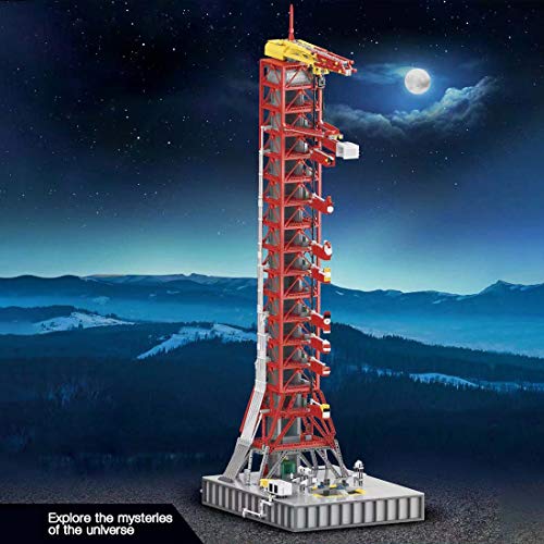 Onenineten Apollo - Lanzador de cohetes modelo de bloques de construcción, 3586 piezas, rampa de lanzamiento, compatible con Lego 21309 NASA Apollo Saturn V