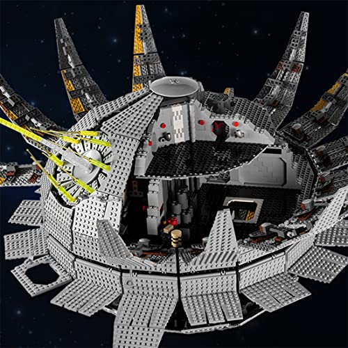 Onenineten Juego de construcción de 7008 piezas, diseño de estrella de la muerte estadounidense, gran nave espacial, juego de construcción, compatible con Lego Star Wars