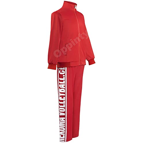 Oppinty Anime Haikyuu Nekoma High School cosplay disfraces ropa deportiva uniforme fiesta de Halloween traje XL rojo