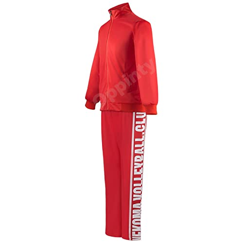 Oppinty Anime Haikyuu Nekoma High School cosplay disfraces ropa deportiva uniforme fiesta de Halloween traje XL rojo