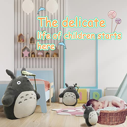 OshoeQ Muñeco de Peluche Totoro, cojín de Peluche para abrazar, muñeco de Juguete de Peluche, muñeco de Novia de cómic para niños de Regalo (70cm/27in),Gris,30cm