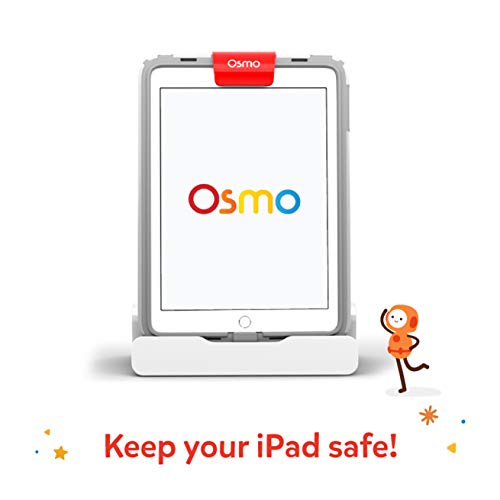 Osmo - Funda para iPad - Funciona con: iPad Air 2, iPad 5ª Gen, iPad 6ª Gen, iPad Pro 9.7 - Color de la Carcasa: Blanco con Borde Gris