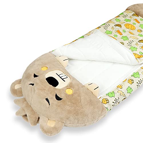 Ousyaah Saco de Dormir Almohada para Niños, 2 en 1 Almohada para Dormir Plegable Suave Animal Divertido Saco de Dormir Manta de Animales Play Pillow para Niños Niñas