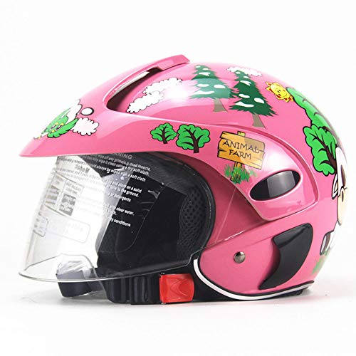 OUYA Casco para niños, Casco de Bicicleta de montaña para Ciclismo, Casco Protector Ajustable de 48-54cm / 18.8-33in para Patines de Ruedas de Ciclismo,Rosado