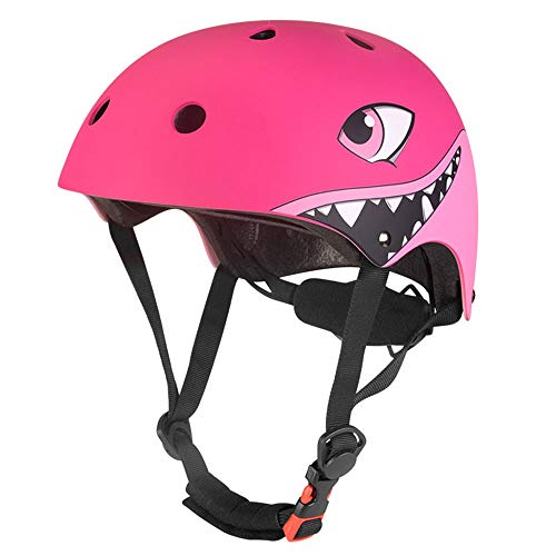 OUYA Cascos De Bicicleta para Niños, Casco De Patinaje De Ciclismo Ajustable Y Multideportivo para Niños Y Niñas - 51-54Cm / 20-21.2In,Rosado