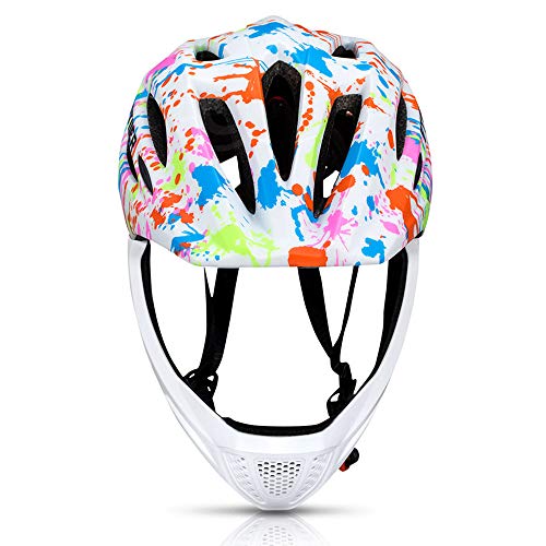 OUYA Cascos De Bicicleta para Niños De Cara Completa, Casco De Bicicleta De Montaña Desmontable Y Ligero, para Bicicleta BMX, Monopatín, Scooter, Casco De Seguridad para Niños,C