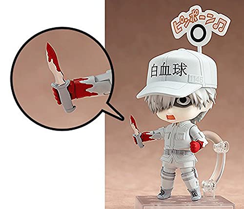 OVERSD ¡Células De Anime En El Trabajo !: Figura De Acción De Nendoroid De Glóbulos Blancos Con Accesorios Caja De Color Personaje De Anime De Dibujos Animados Muñeca Modelo Estatua Adorno Colección R