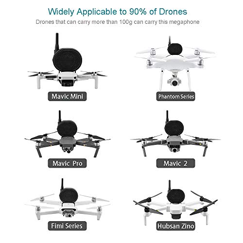O'woda Drone Megáfono Altavoz UAV Ligero con Distancia de Control de 1,2 km sin interferencias Difusión aérea Tiempo Real para dji Mavic Mini 2/Mini/Pro 2/Mavic Air/Air 2S/Mavic 3/Phantom 3 4/Hubsan