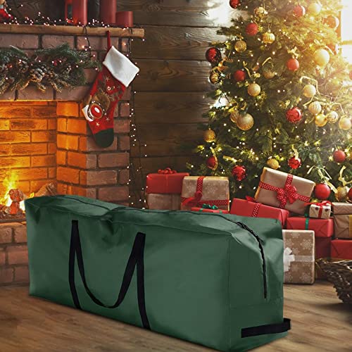 P Prettyia Bolsa de Almacenamiento Contenedor 201D Ford Tela de Tela Resistente con Asas Cierre Rectángulo Bolsa de Navidad para Vacaciones Bolsa de cojín para - Verde 165x38x76cm