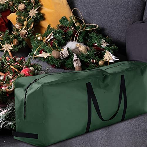 P Prettyia Bolsa de Almacenamiento Contenedor 201D Ford Tela de Tela Resistente con Asas Cierre Rectángulo Bolsa de Navidad para Vacaciones Bolsa de cojín para - Verde 165x38x76cm