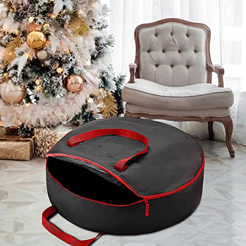 P Prettyia Bolsa de Almacenamiento Contenedor 201D Ford Tela de Tela Resistente con Asas Cierre Rectángulo Bolsa de Navidad para Vacaciones Bolsa de cojín para - Negro-1 60x18cm