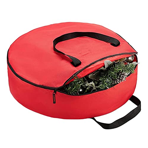 P Prettyia Bolsa de Almacenamiento Contenedor 201D Ford Tela de Tela Resistente con Asas Cierre Rectángulo Bolsa de Navidad para Vacaciones Bolsa de cojín para - Rojo-1 60x18cm