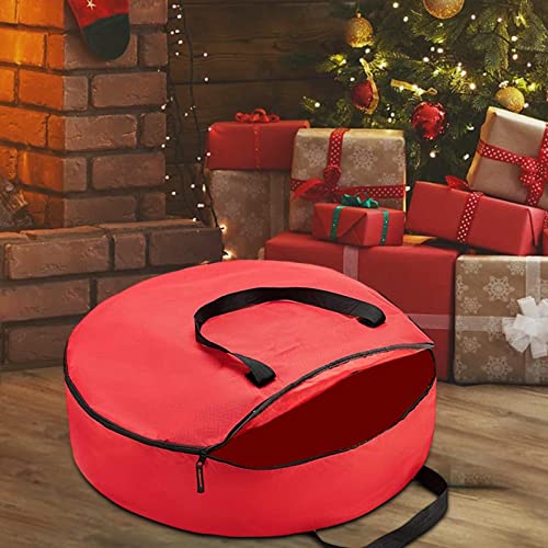 P Prettyia Bolsa de Almacenamiento Contenedor 201D Ford Tela de Tela Resistente con Asas Cierre Rectángulo Bolsa de Navidad para Vacaciones Bolsa de cojín para - Rojo-1 60x18cm