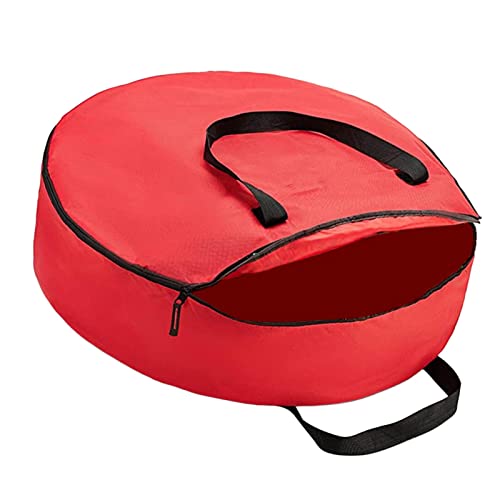 P Prettyia Bolsa de Almacenamiento Contenedor 201D Ford Tela de Tela Resistente con Asas Cierre Rectángulo Bolsa de Navidad para Vacaciones Bolsa de cojín para - Rojo-1 60x18cm