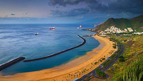 PANDABOOM Rompecabezas De 1500 Piezas Playa De Teresita En San Andrés, Tenerife, Islas Canarias, España, Juguetes Educativos Bricolaje (87 x 57 cm)