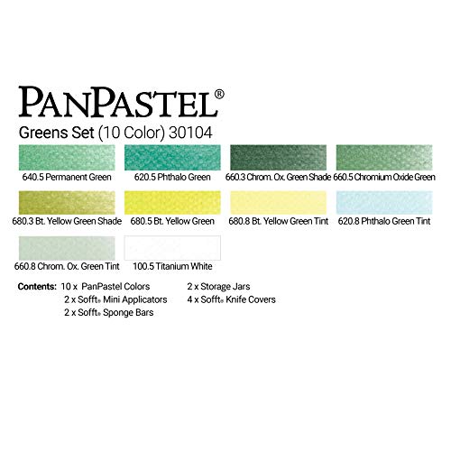 PanPastel 10-Farben-Set Grüntöne