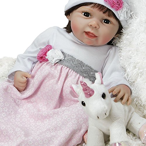 Paradise Galleries Muñeca Niña Bebe Recien Nacida de Vinilo 53cm Regalito Baby Emma Bueno para Crear un Reborn