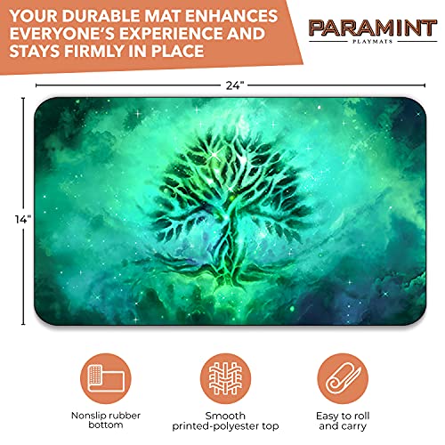 Paramint Forest Ethereal Mana - Alfombra de Juego MTG - Compatible con tapete de Juego Magic The Gathering - Juega a MTG, YuGiOh, Pokemon, TCG - Diseños Originales y Accesorios