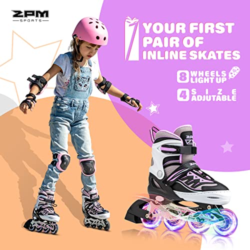 Patines en línea con iluminación ajustable para niñas Cytia Sports Purple para niños (12C-2 UK)