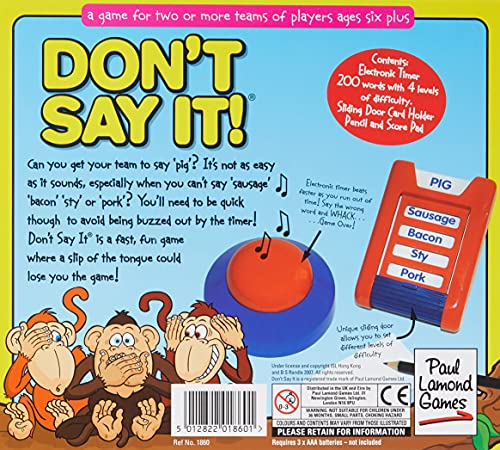 Paul Lamond Games - Don't Say it! (no lo digas) Juego en inglés